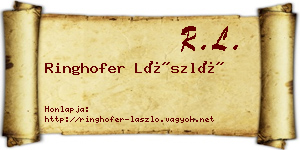 Ringhofer László névjegykártya